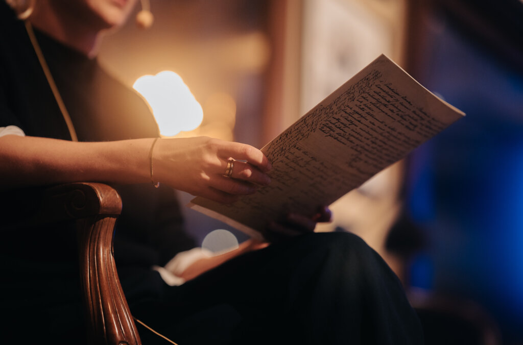 Reading on stage