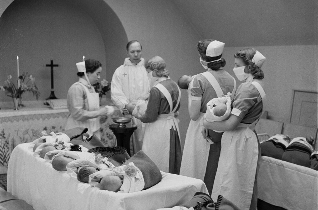 Barndop på Södra BB år 1940.