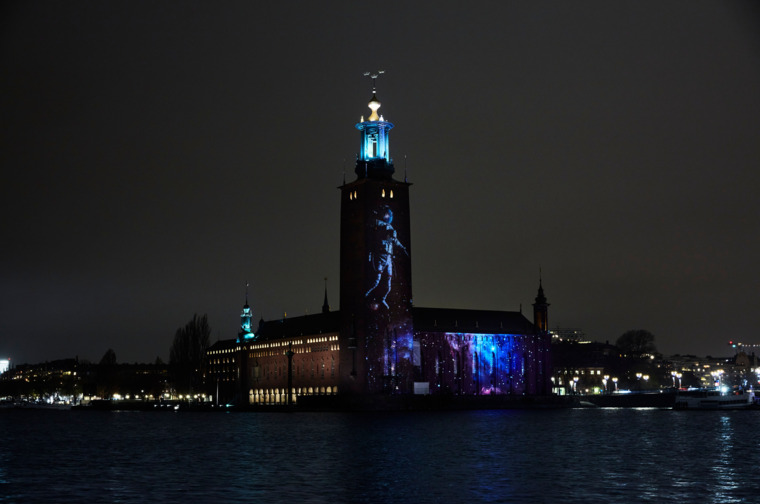 Lumination of Sweden and PXLFLD, Space. Nobel Week Lights 2020.