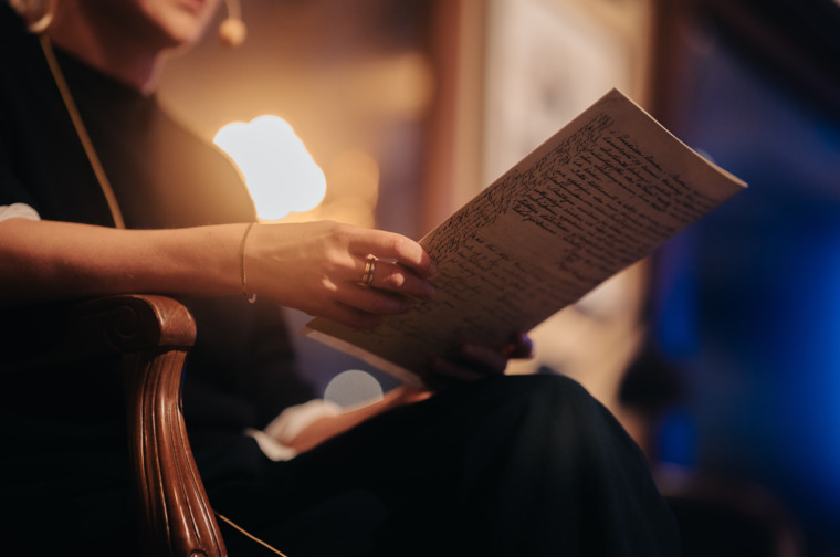 Reading on stage