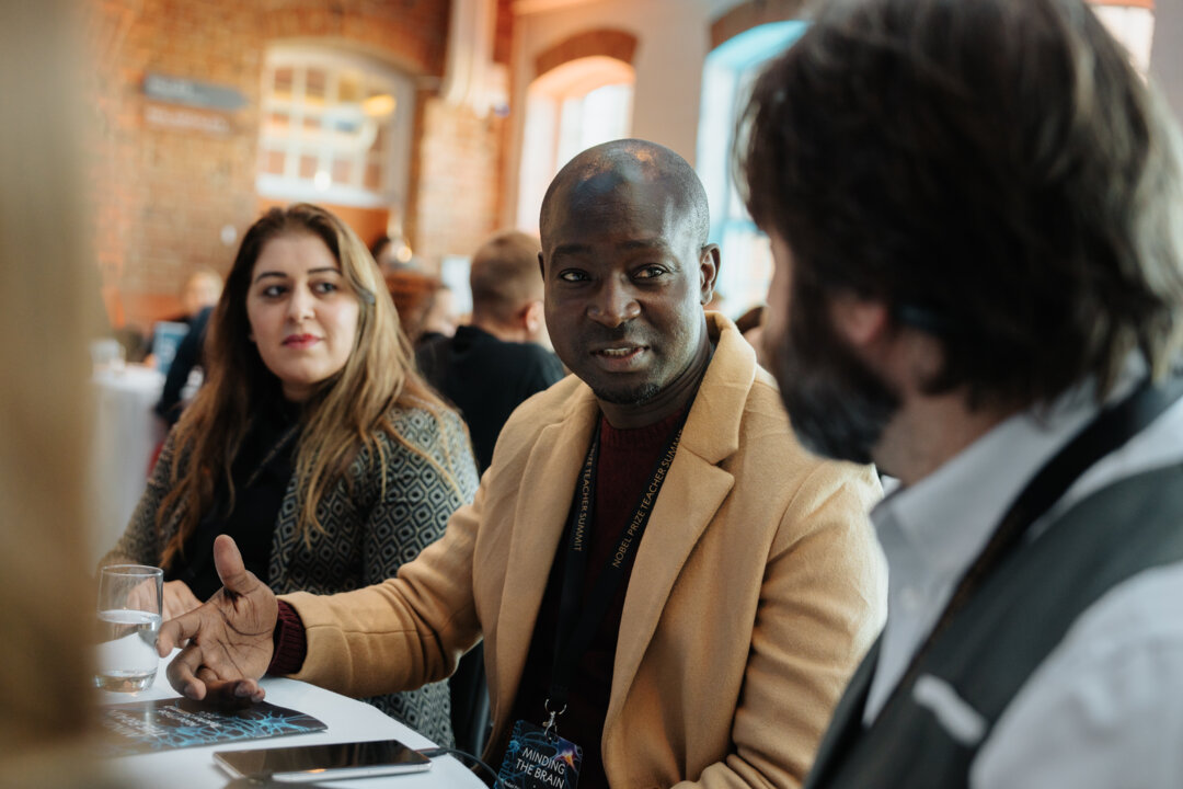 Teachers in conversation during the Nobel Prize Teacher Summit