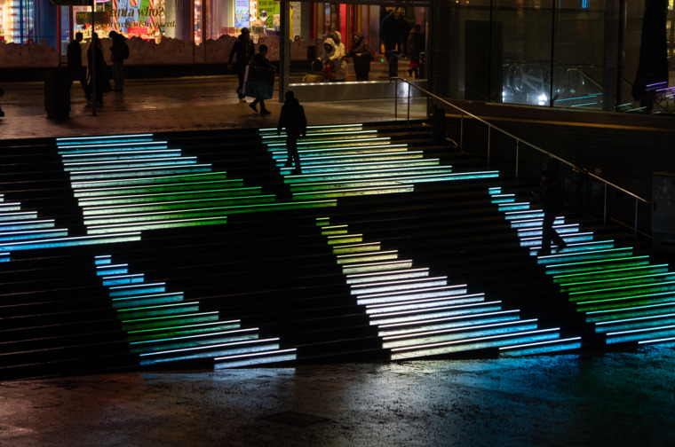Experiment by Eva Beierheimer at Sergels torg