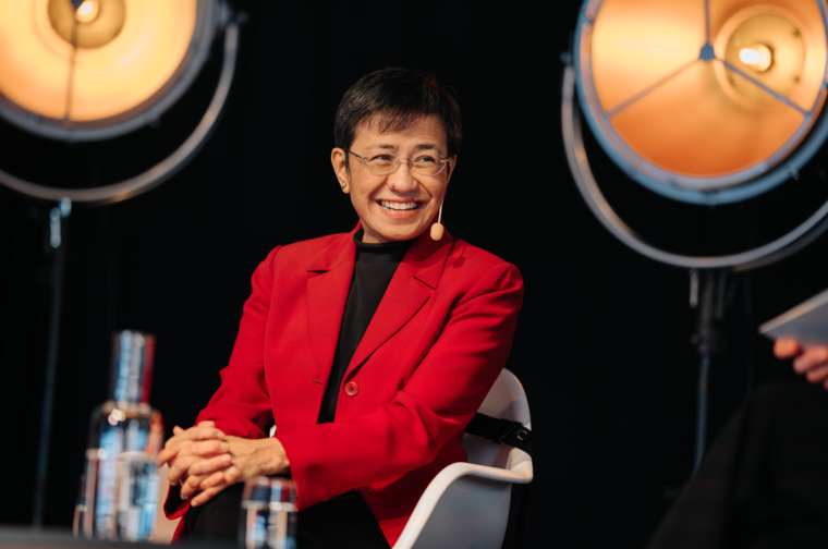 Nobel Prize laureate Maria Ressa discussing the future of democracy