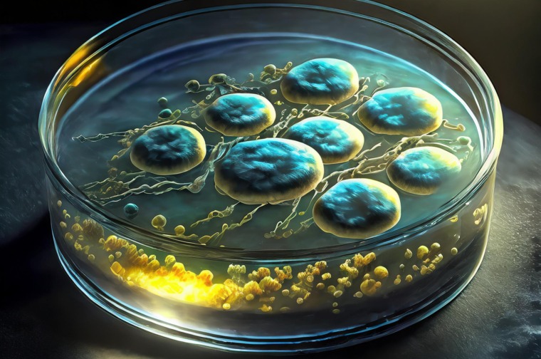 Firefly penicillin bakterier petriskål