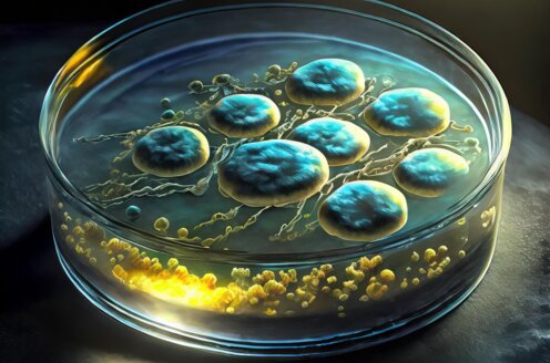 Firefly penicillin bakterier petriskål