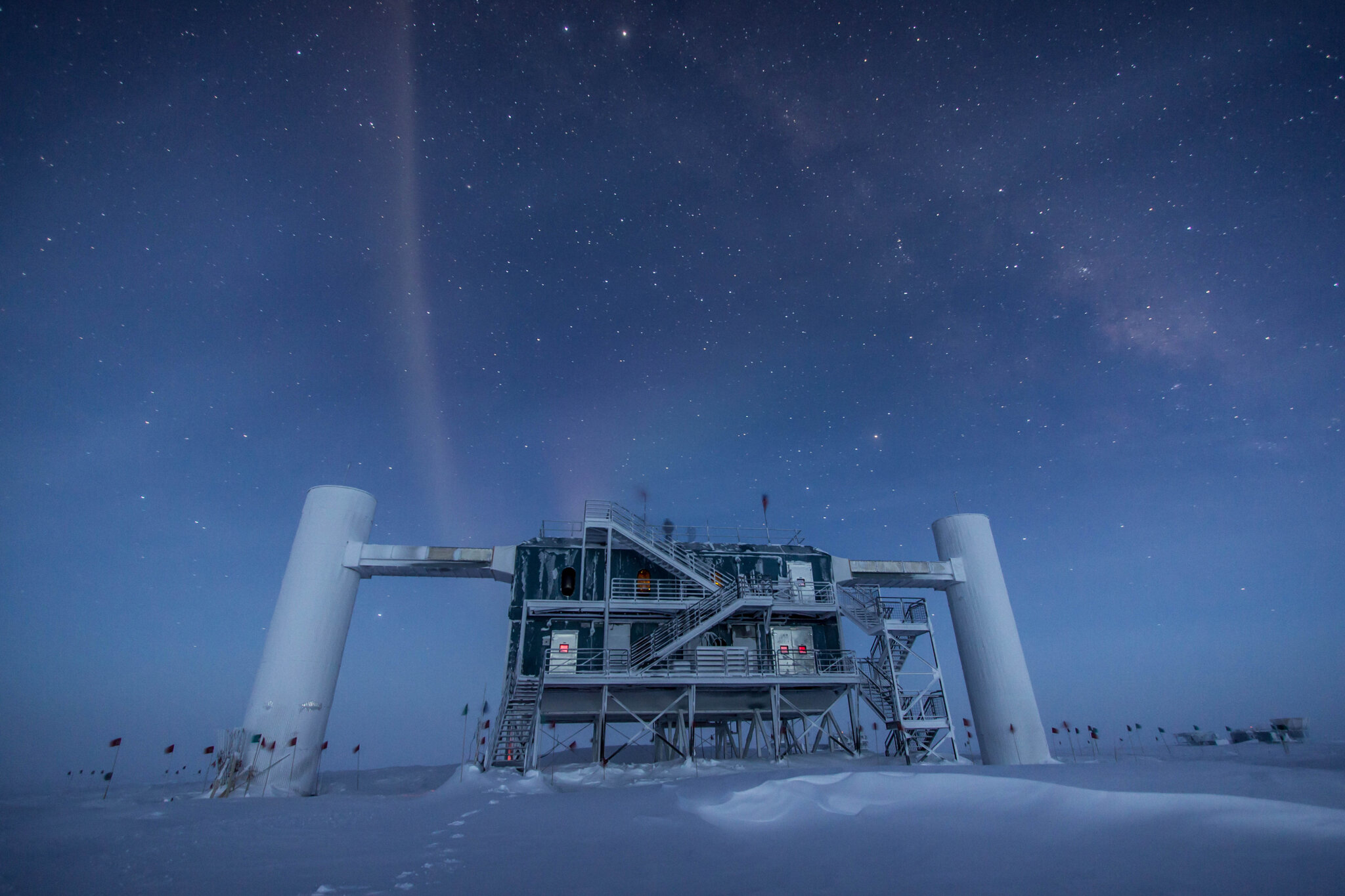 IceCube research project at the South pole.