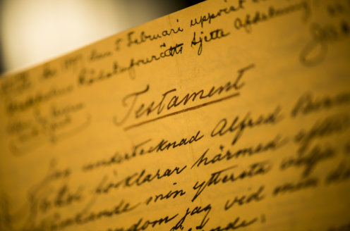 Alfred Nobels testamente